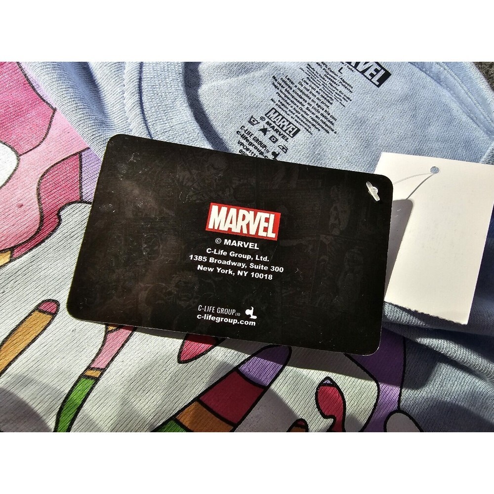 Marvel Mens Large T-Shirt Blue Avengers Hulk Thor Iron Man Captain America NWT - Picture 6 of 6